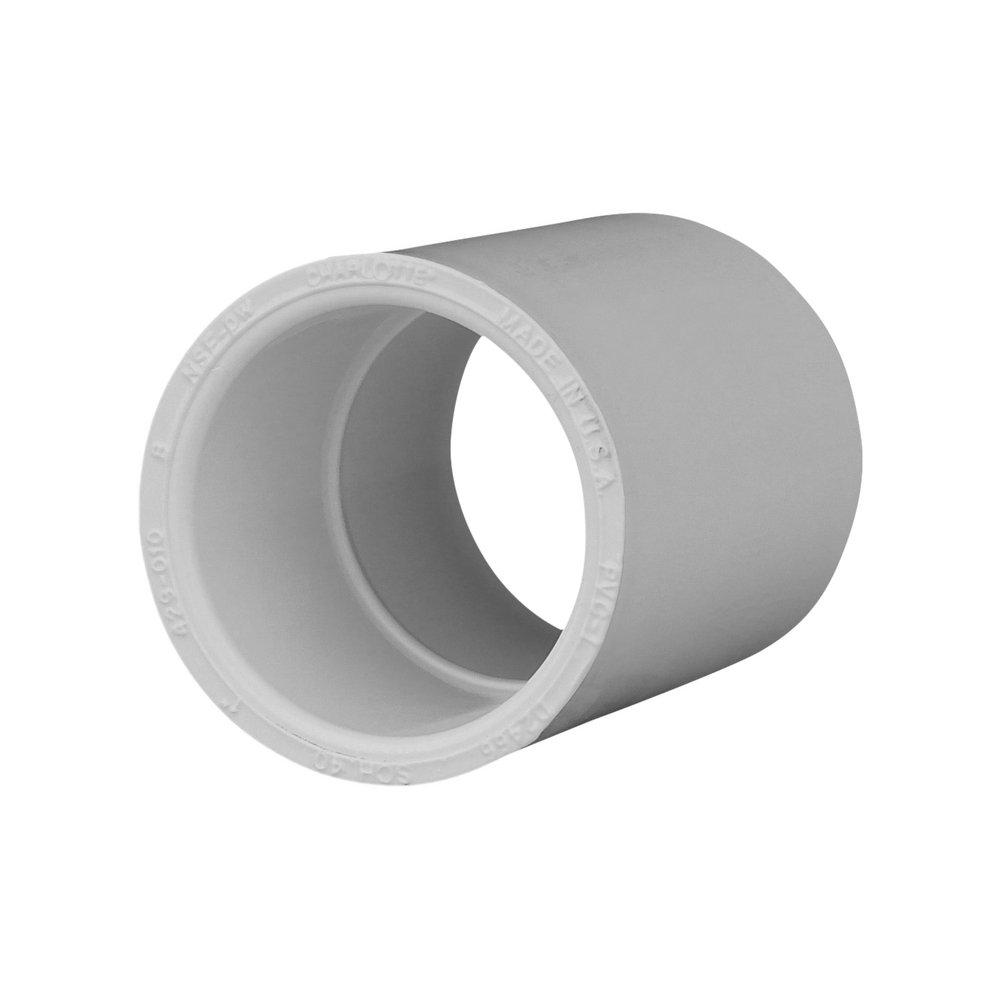 White PVC Schedule 40 Coupling 