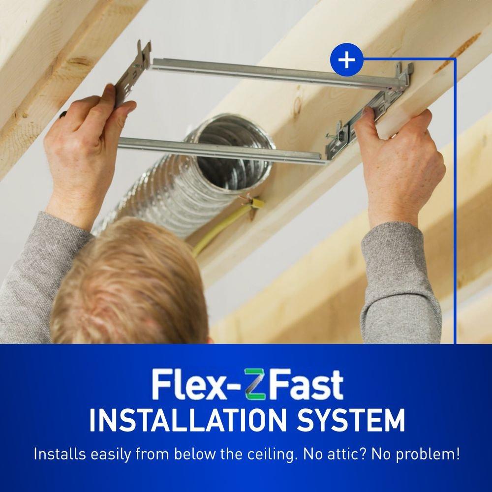 50-80-110 CFM Ceiling Mount Bathroom Ventilation Fan with LED Light & Bluetooth Speaker in White - 0.3-1.1 Sones - Energy Star Rated 