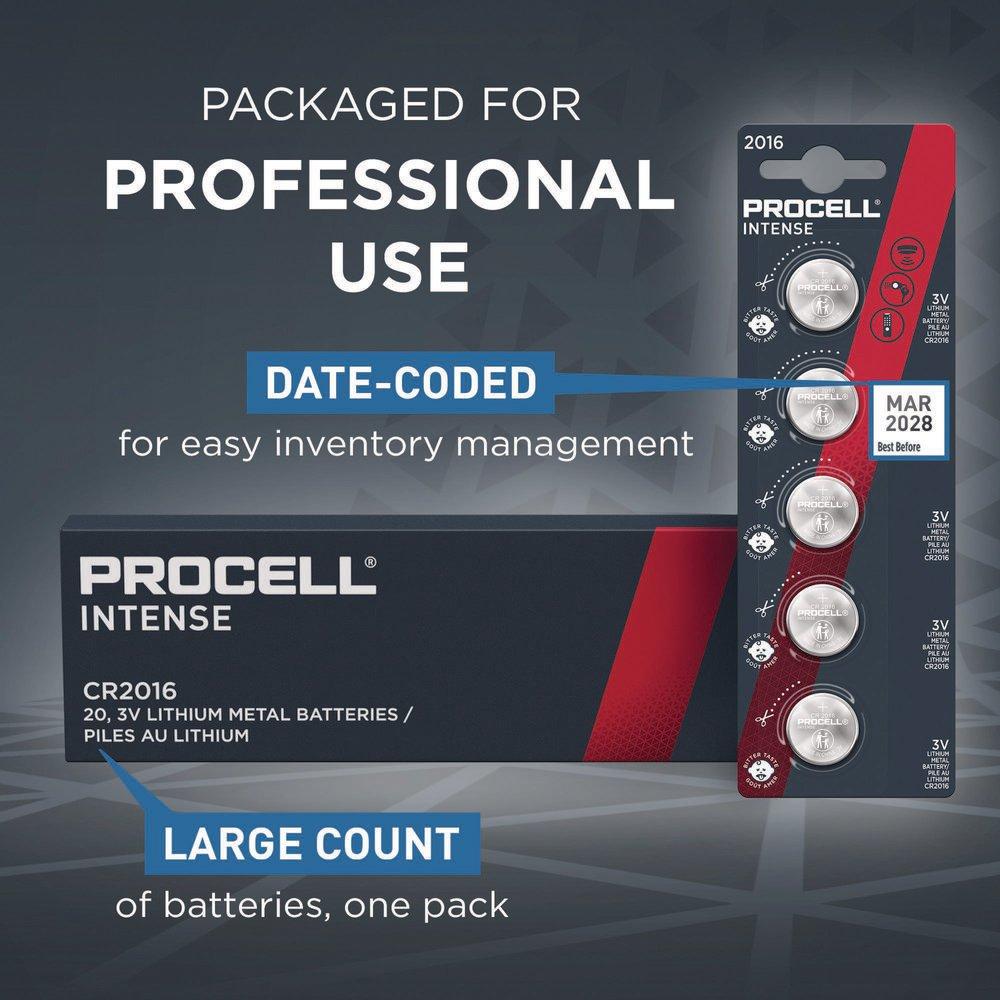 Procell 2016 Lithium Coin Battery - Pack of 5 