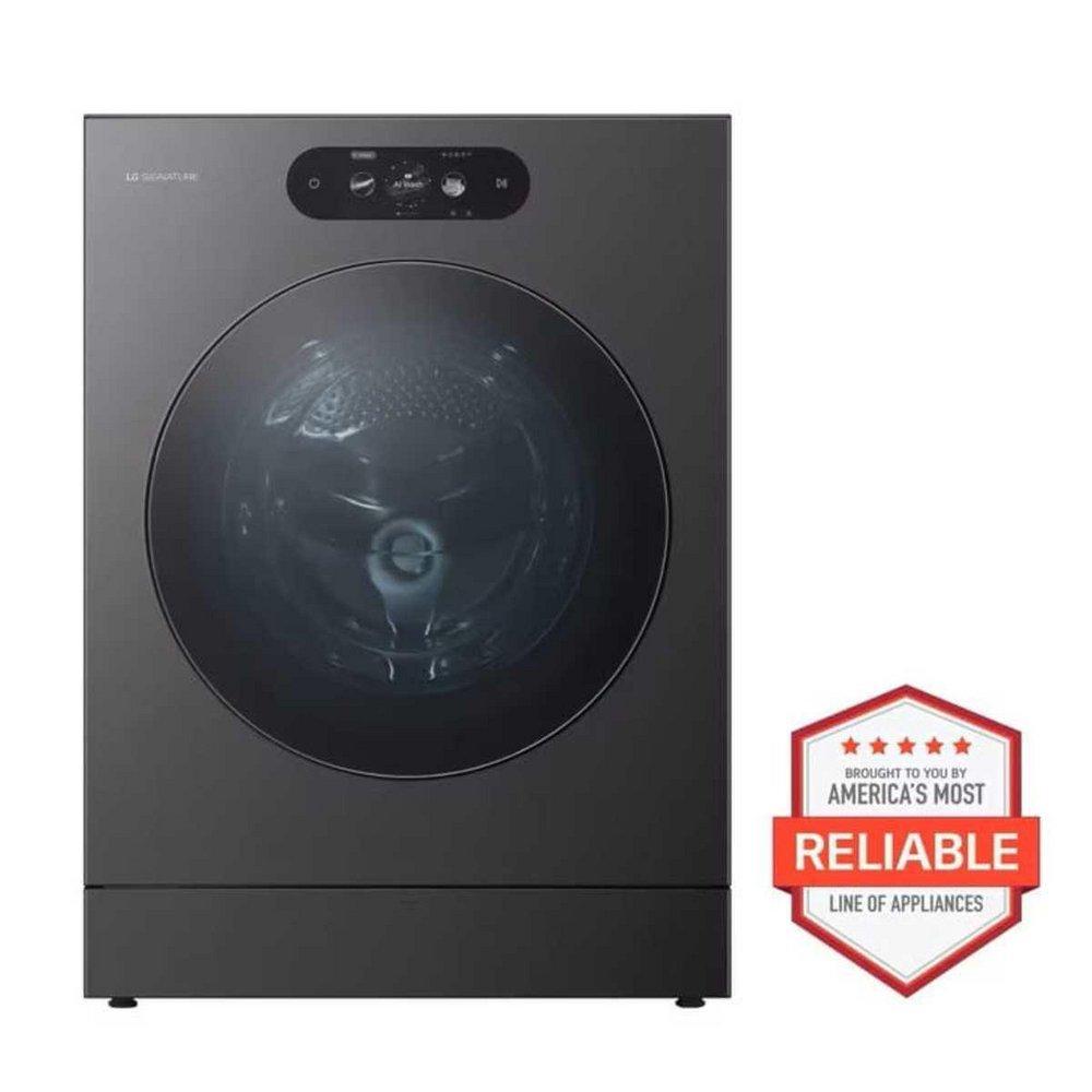 5.8 CU FT. 29 WASHER WITH TURBOWASH360 FULL TOUCH LCD SCREEN AI DIRECT DRIVE EZ DISPENSE BRUSHED BLACK STEEL 