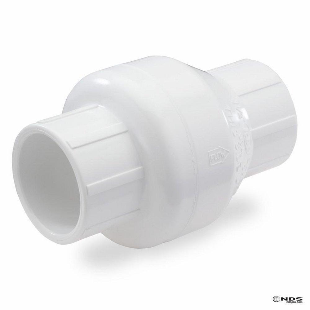 NDS White Plastic Slip Swing Check Valve 