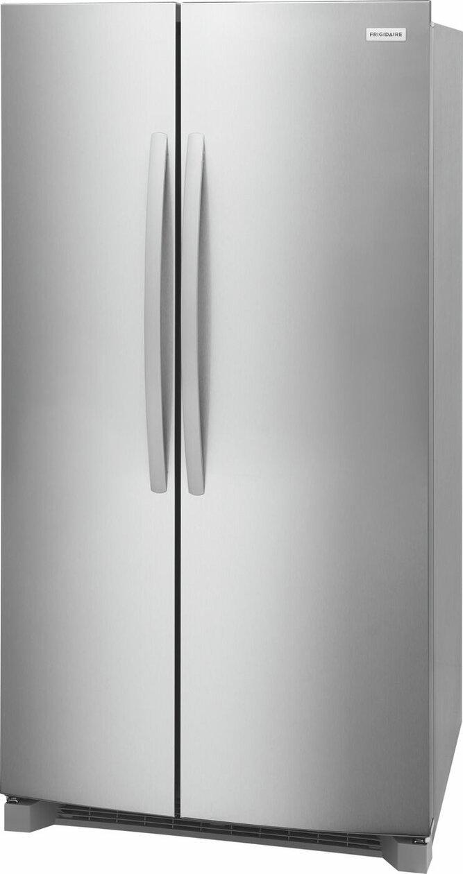 36-1/2"W 26 Cu Ft  Side by Side Garage Ready Refrigerator in Stainless Steel 