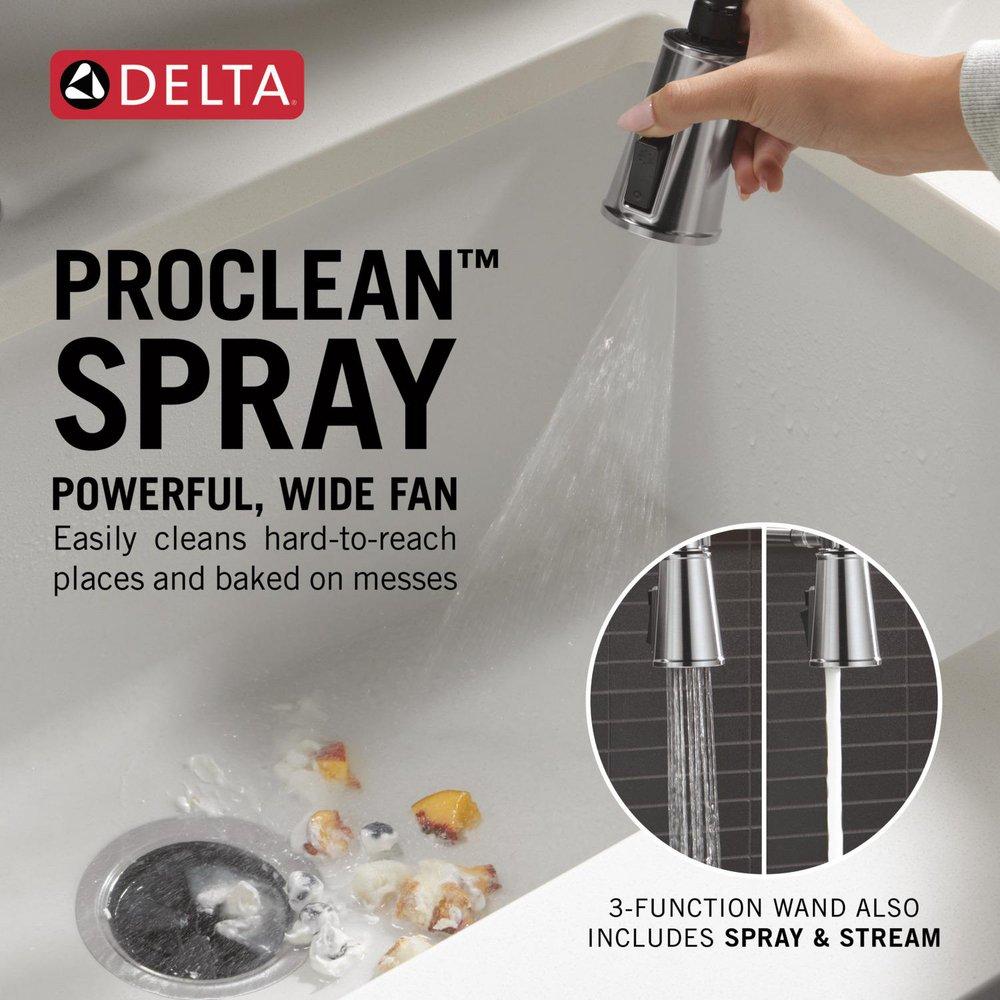 Single Handle Pull Down Kitchen Faucet in Lumicoat Arctic Stainless 