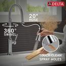 Single Handle Pull Down Kitchen Faucet in Lumicoat Arctic Stainless 