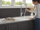 Single Handle Pull Down Kitchen Faucet in Lumicoat Arctic Stainless 