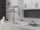 Single Handle Pull Down Kitchen Faucet in Lumicoat Champagne Bronze 