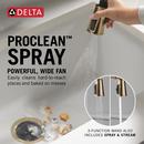 Single Handle Pull Down Kitchen Faucet in Lumicoat Champagne Bronze 