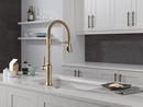 Single Handle Pull Down Kitchen Faucet in Lumicoat Champagne Bronze 