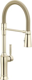 SINGLE-HANDLE PULL-DOWN SPRING KITCHEN FAUCET IN LUMICOAT POLISHED NICKEL 