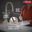 SINGLE-HANDLE PULL-DOWN SPRING KITCHEN FAUCET IN LUMICOAT POLISHED NICKEL 