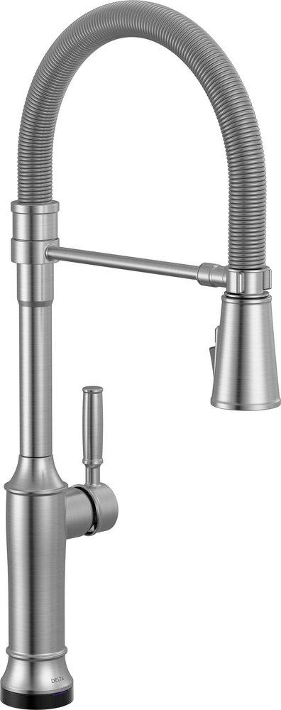TOUCH2O TECHNOLOGY KITCHEN FAUCET WITH TOUCHLESS TECHNOLOGY IN LUMICOAT ARCTIC STAINLESS 
