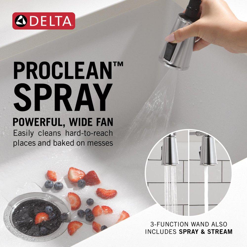 TOUCH2O TECHNOLOGY KITCHEN FAUCET WITH TOUCHLESS TECHNOLOGY IN LUMICOAT ARCTIC STAINLESS 