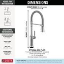 TOUCH2O TECHNOLOGY KITCHEN FAUCET WITH TOUCHLESS TECHNOLOGY IN LUMICOAT ARCTIC STAINLESS 