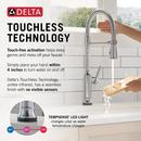 TOUCH2O TECHNOLOGY KITCHEN FAUCET WITH TOUCHLESS TECHNOLOGY IN LUMICOAT ARCTIC STAINLESS 