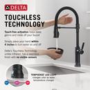 TOUCH2O TECHNOLOGY KITCHEN FAUCET WITH TOUCHLESS TECHNOLOGY IN MATTE BLACK 