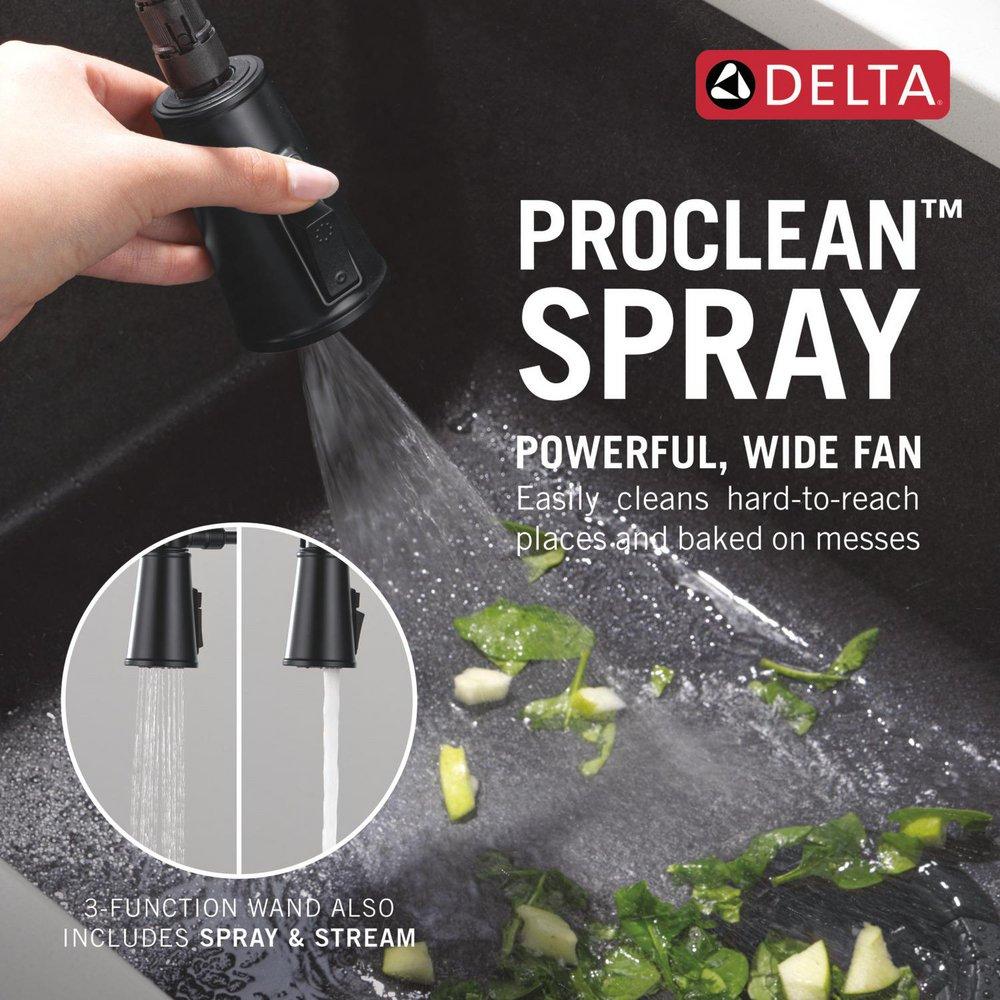 TOUCH2O TECHNOLOGY KITCHEN FAUCET WITH TOUCHLESS TECHNOLOGY IN MATTE BLACK 