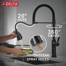 TOUCH2O TECHNOLOGY KITCHEN FAUCET WITH TOUCHLESS TECHNOLOGY IN MATTE BLACK 