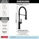 TOUCH2O TECHNOLOGY KITCHEN FAUCET WITH TOUCHLESS TECHNOLOGY IN MATTE BLACK 