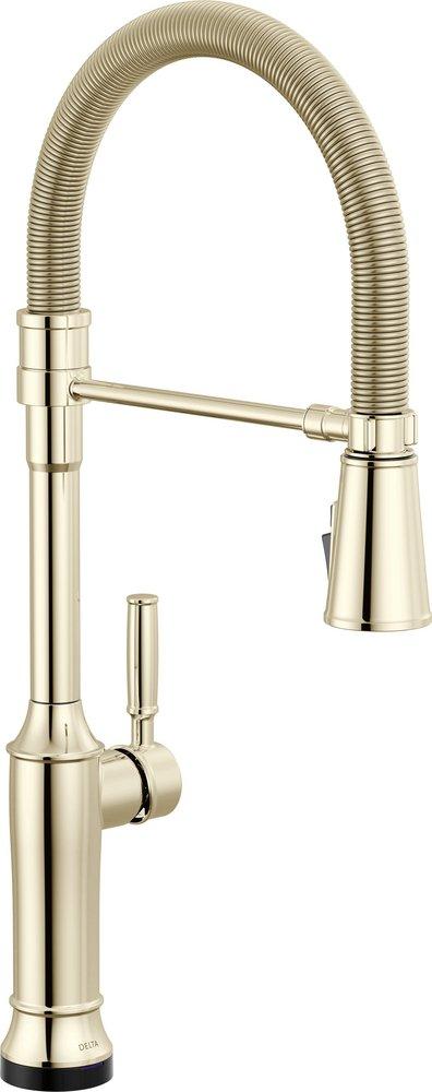 TOUCH2O TECHNOLOGY KITCHEN FAUCET WITH TOUCHLESS TECHNOLOGY IN LUMICOAT POLISHED NICKEL 