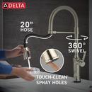 TOUCH2O TECHNOLOGY KITCHEN FAUCET WITH TOUCHLESS TECHNOLOGY IN LUMICOAT POLISHED NICKEL 