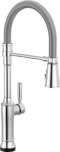 Single Handle Pull Down Touchless Kitchen Faucet in Lumicoat Chrome