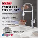 Single Handle Pull Down Touchless Kitchen Faucet in Lumicoat Chrome 