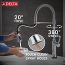 Single Handle Pull Down Touchless Kitchen Faucet in Lumicoat Chrome 