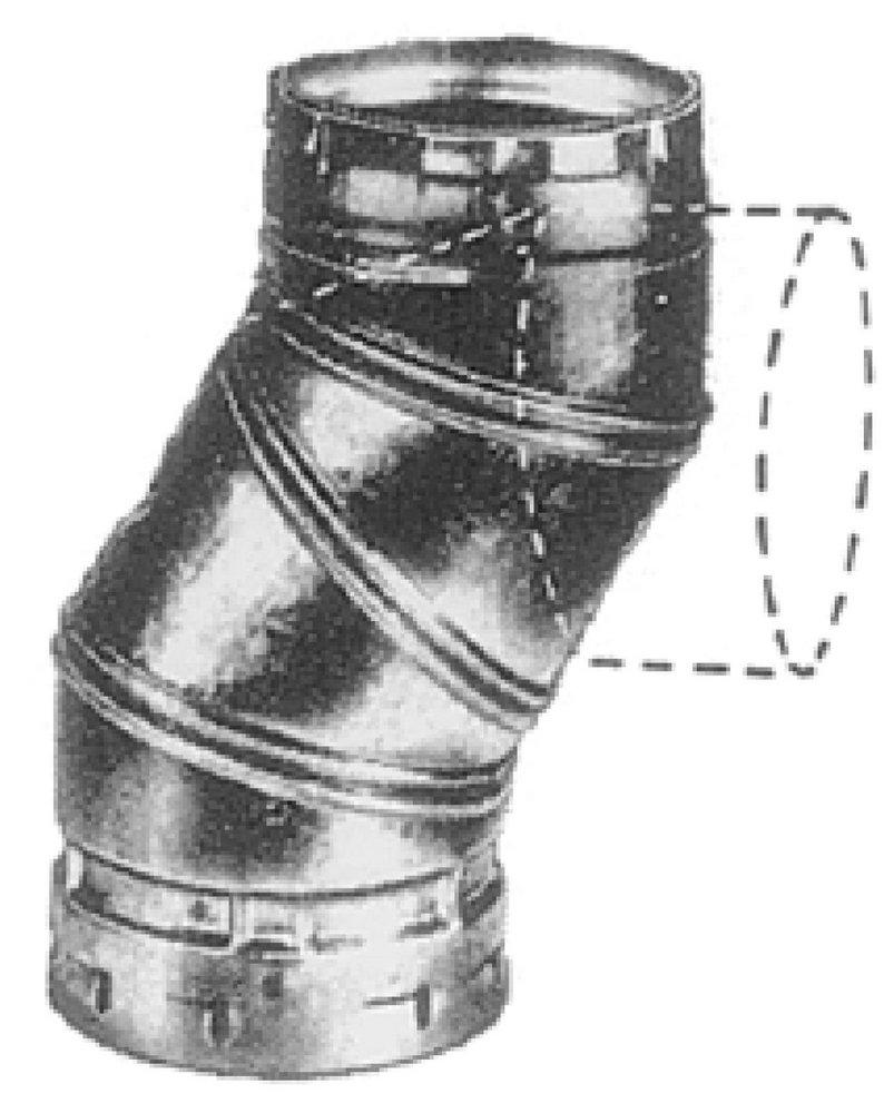 American Metal Products Galvanized Steel Adjustable 90 Degree Elbow 