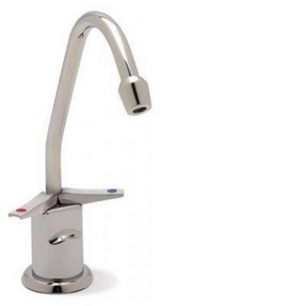 Water Polished Chrome 1.8 gpm 1 Hole Deck Mount Hot and Cold Water Dispenser with Double Lever Handle 