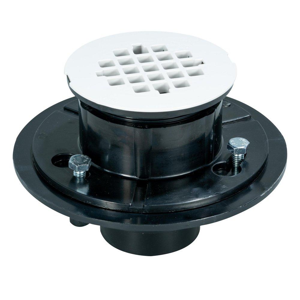 IPS Corporation Inside Caulk Plastic White Floor Drain 