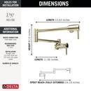 DELTA OTHER CONTEMPORARY WALL MOUNT POT FILLER 