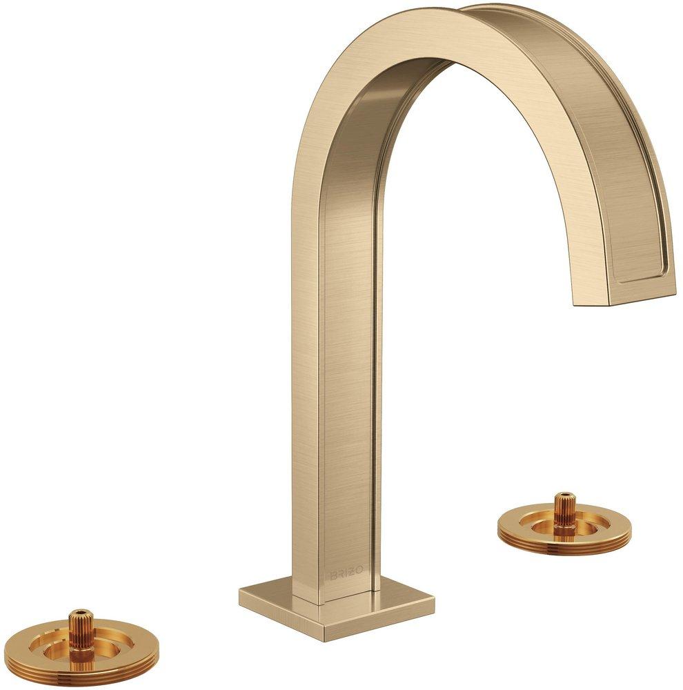 BRIZO FRANK LLOYD WRIGHT WIDESPREAD LAVATORY FAUCET WITH ARC SPOUT - LESS HANDLES 