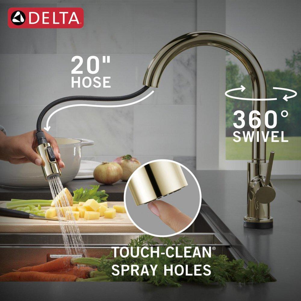 DELTA TRINSIC TOUCH2O TECHNOLOGY KITCHEN FAUCET WITH TOUCHLESS TECHNOLOGY 