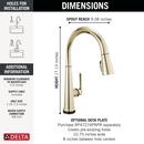 DELTA EMMELINE TOUCH2O TECHNOLOGY KITCHEN FAUCET WITH TOUCHLESS TECHNOLOGY 