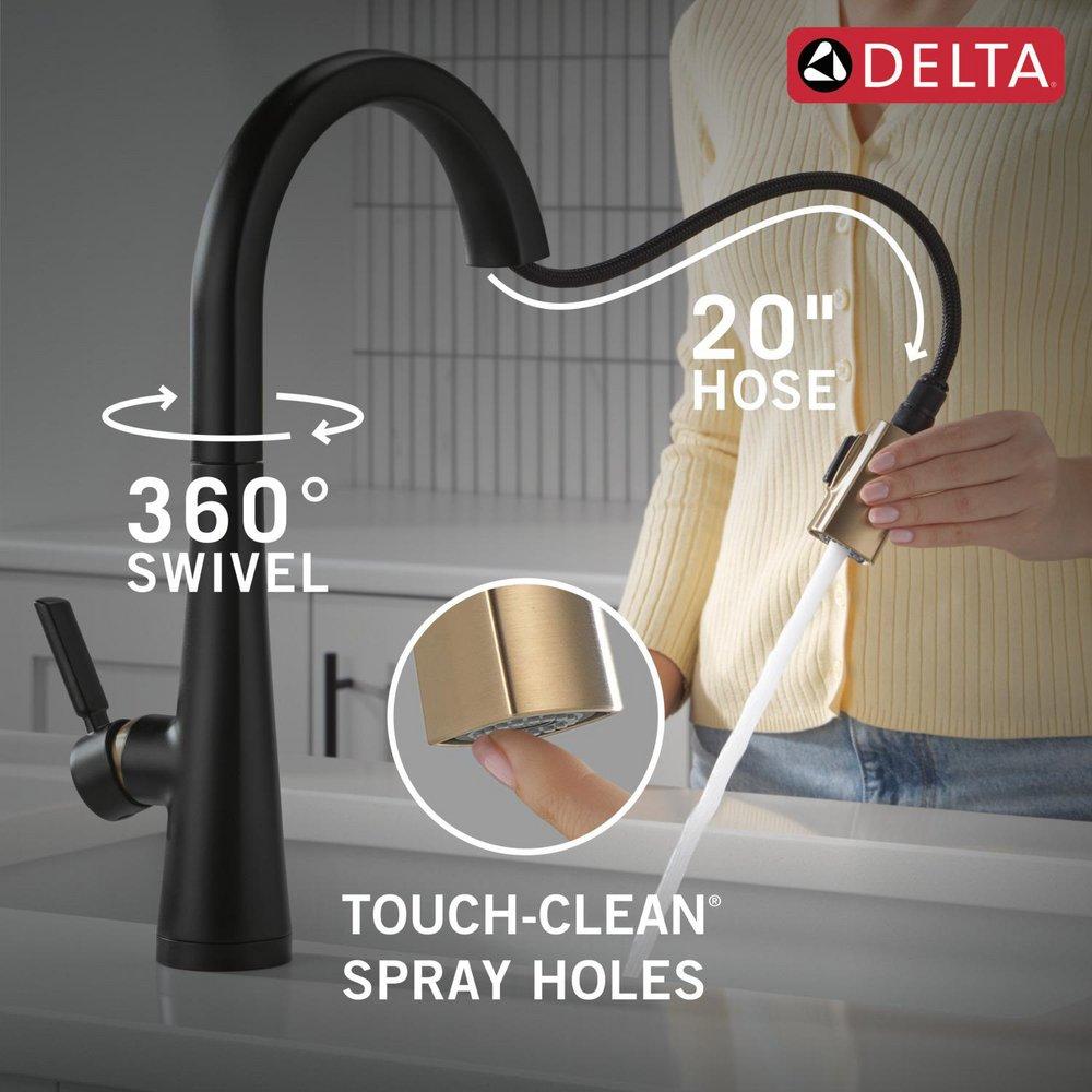 DELTA MONROVIA TOUCH2O TECHNOLOGY KITCHEN FAUCET WITH TOUCHLESS TECHNOLOGY 