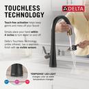 DELTA MONROVIA TOUCH2O TECHNOLOGY KITCHEN FAUCET WITH TOUCHLESS TECHNOLOGY 