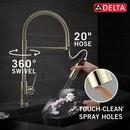 Single Handle Pull Down Kitchen Fauet in Polished Nickel 