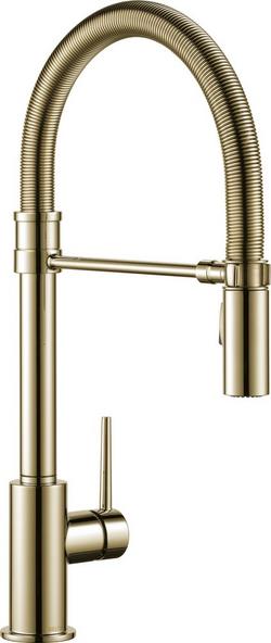 Single Handle Pull Down Kitchen Fauet in Polished Nickel