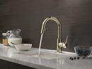 Single Handle Pull Down Bar Faucet in Polished Nickel 