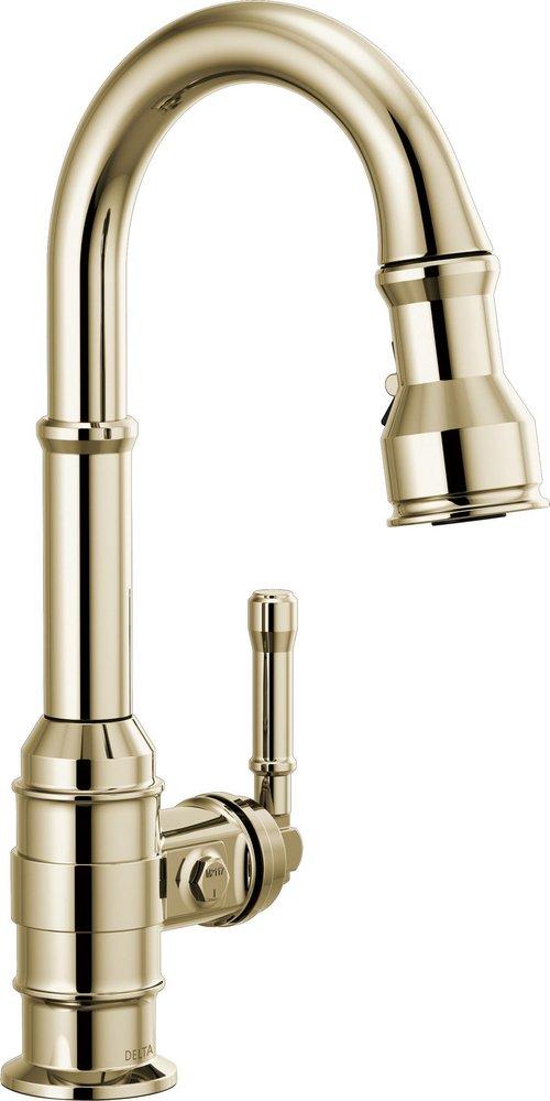 DELTA BRODERICK SINGLE HANDLE PULL-DOWN BAR / PREP FAUCET 