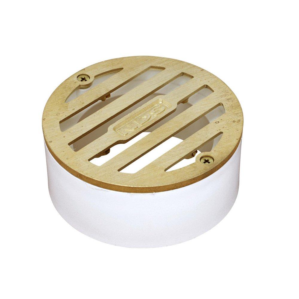 NDS Satin Brass Brass and Plastic Round Grate 