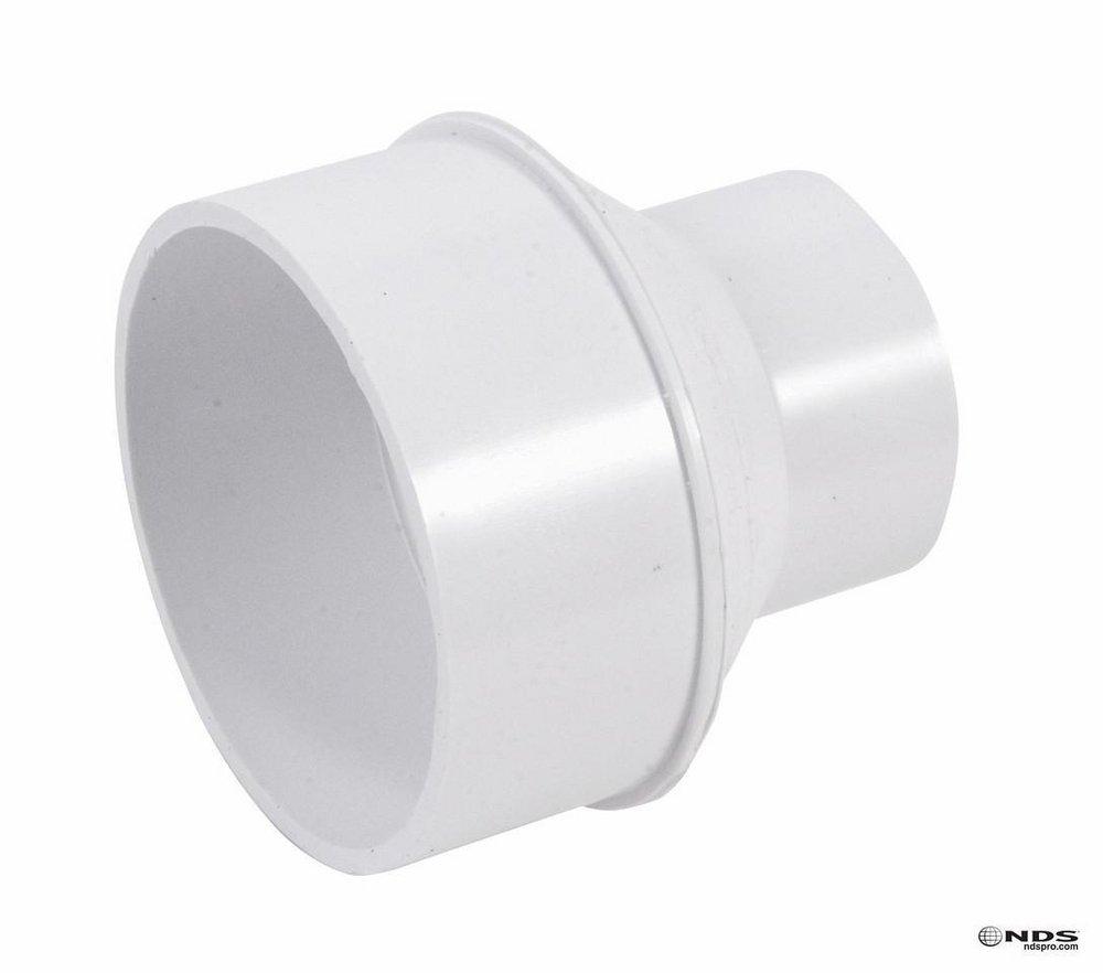 NDS White Hub Plastic DWV Coupling 