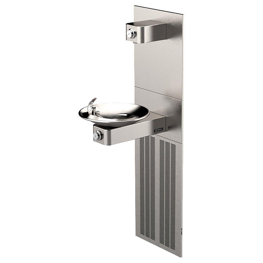 Haws&reg; Satin Stainless Steel Barrier Free Chilled Wall Mount Fountain 