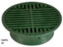 8 in. Round Grate Fits 6-Pipe Green