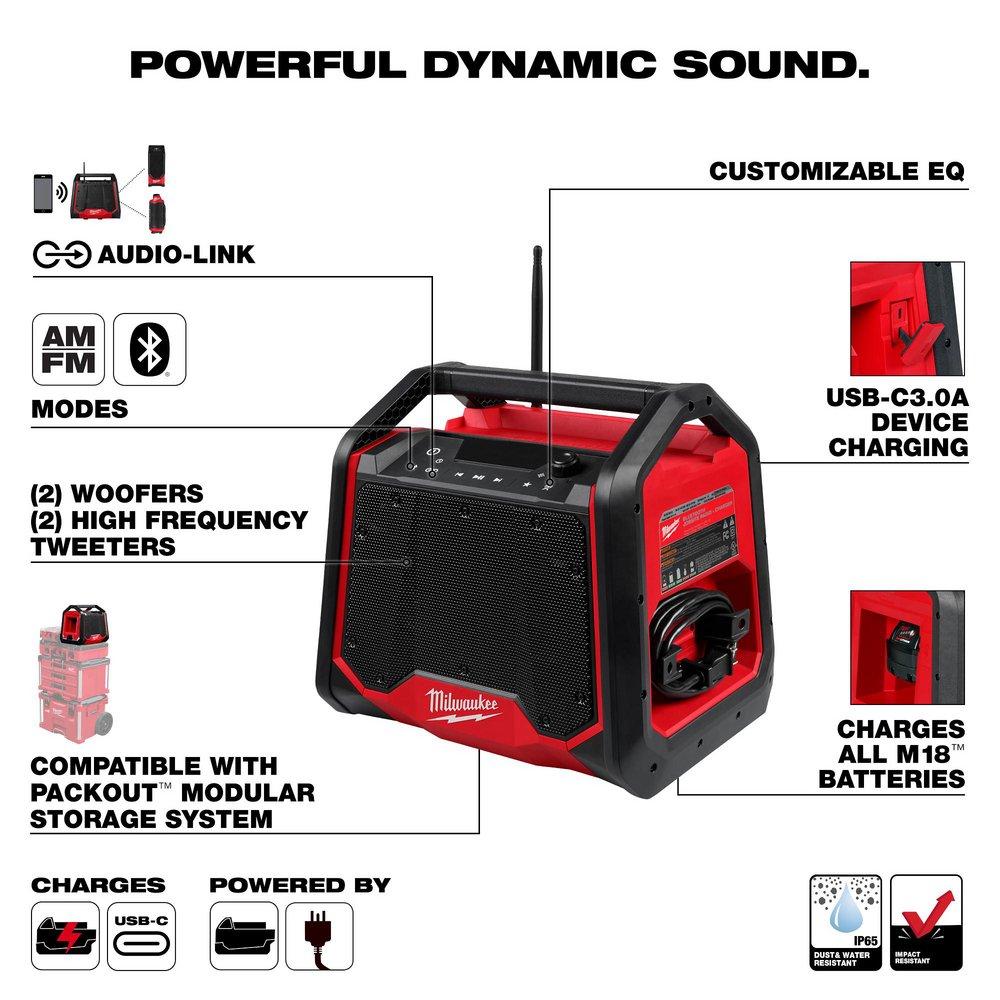 M18 BLUETOOTH JOBSITE RADIO & CHARGER 
