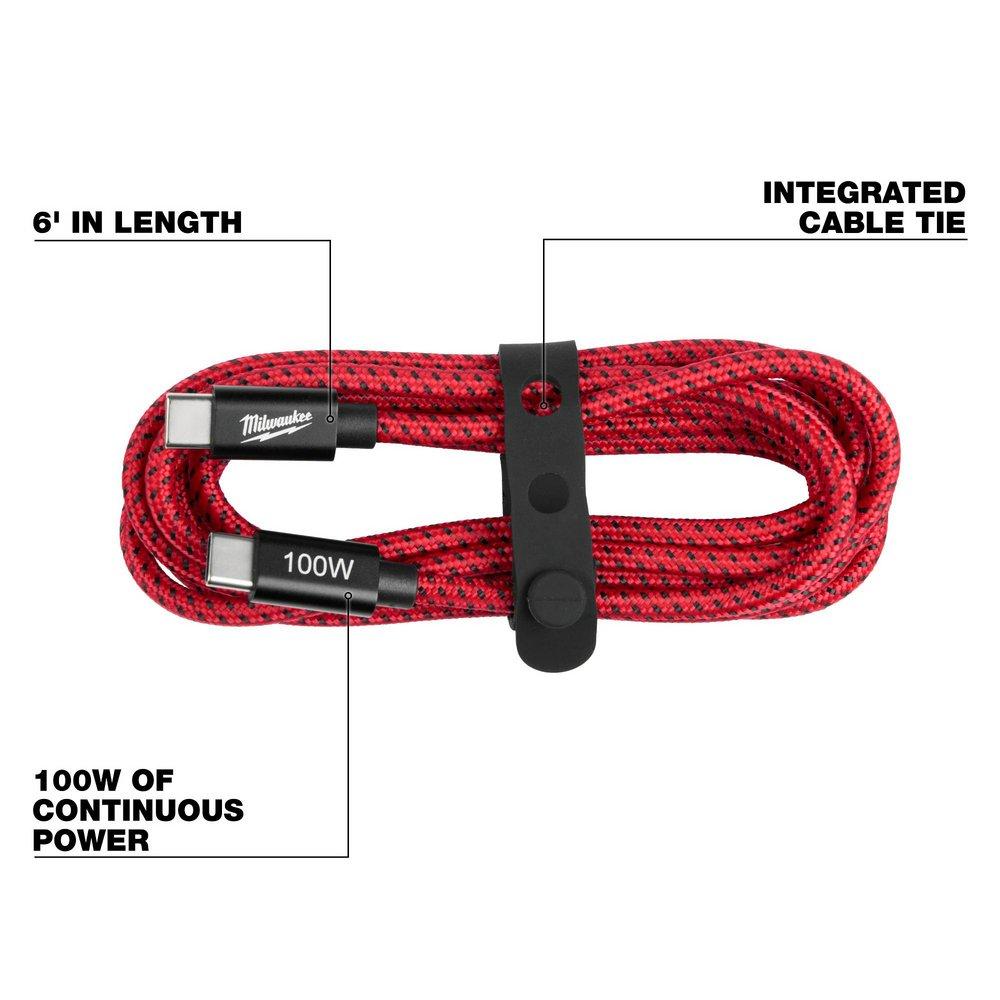 100W 6FT USB-C CABLE 