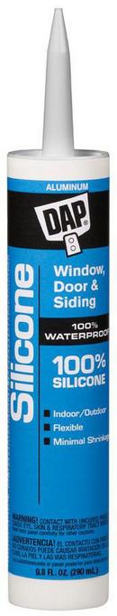 9.8 oz. Windows, Doors & Siding Silicone Rubber Caulk Sealant in Silver