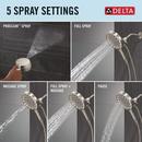 DELTA UNIVERSAL SHOWERING COMPONENTS 5-SETTING IN2ITION WITH PROCLEAN 