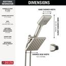 DELTA UNIVERSAL SHOWERING COMPONENTS 5-SETTING TWO-IN-ONE COMBINATION SHOWER WITH ADDITIONAL MOUNT 