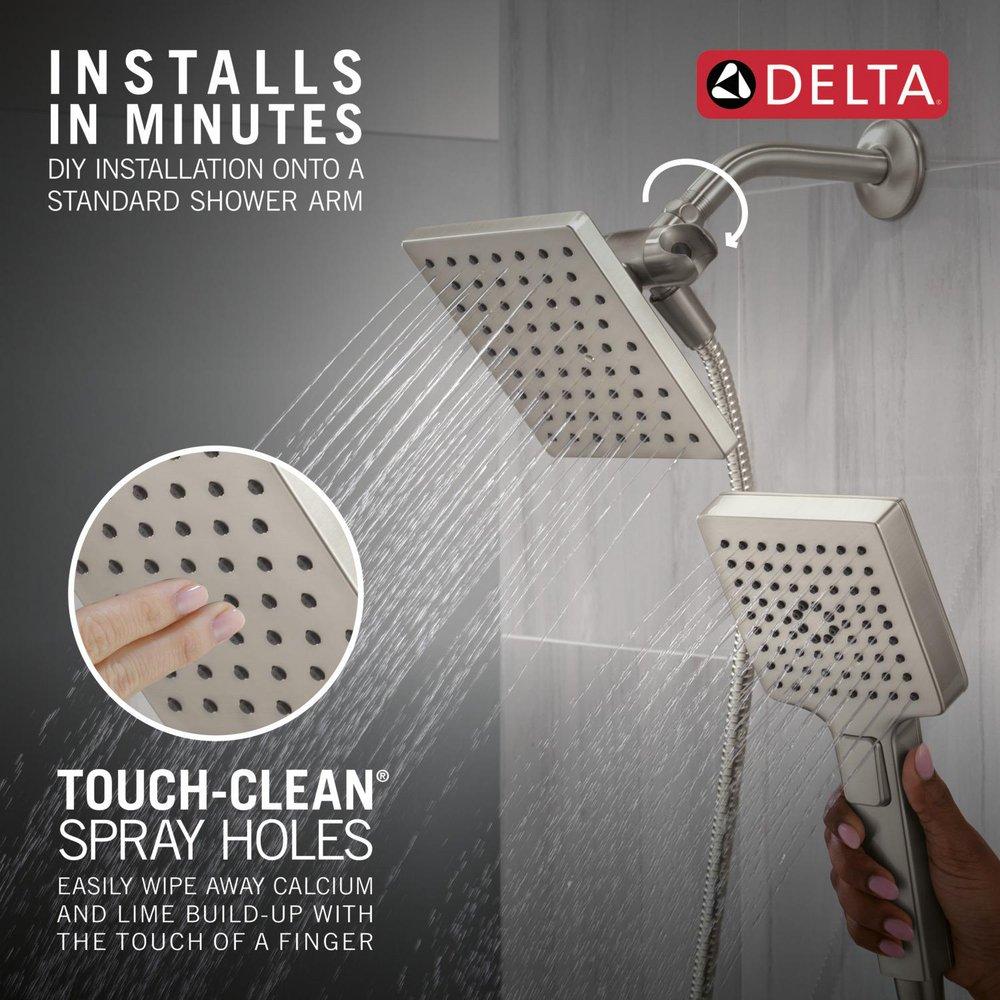 DELTA UNIVERSAL SHOWERING COMPONENTS 5-SETTING TWO-IN-ONE COMBINATION SHOWER WITH ADDITIONAL MOUNT 